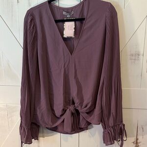 Wishlist Dusty Purple V-Neck Blouse